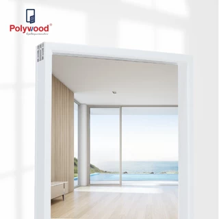 ส่งฟรี Polywood โพลีวูด วงกบ uPVC สีขาว ขอบบัว วงกบประตู ขนาด 70/ 80/ 90 x 200 cm. วงกบสีขาว