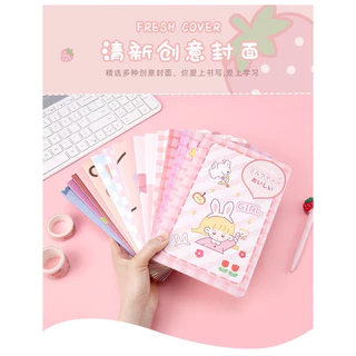 สมุดจดบันทึก A5 เลือกลายได้ มีลายเส้น สมุดโน้ต ปกลายการ์ตูน น่ารัก