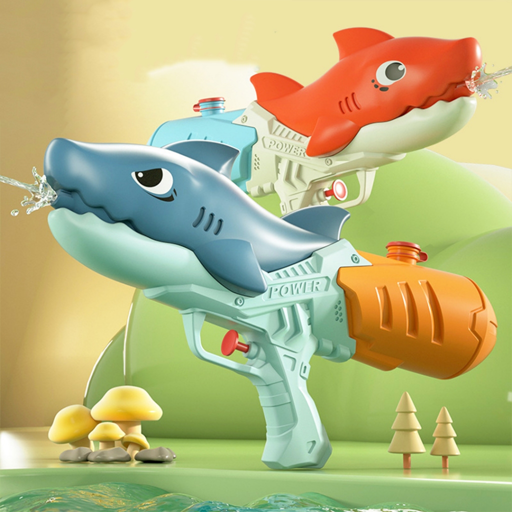 เซตปืนฉีดน้ำรุ่นกลาง ลายน้องฉลาม/ไดโน/เป็ดน้อย ของเล่นเด็กกลางแจ้ง ของเล่นน้ำ ฉีดน้ำ สาดน้ำสงกรานต์