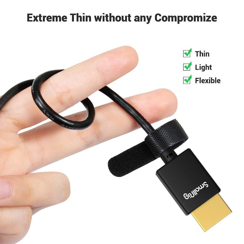 SmallRig - 3043B Ultra Slim 4K HDMI Cable (D to A) 55cm ประกันศูนย์ไทย 1 ปี