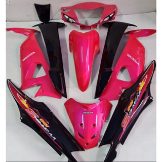 ชุดสีเวฟ100-05 สี ชมพู-ดำ มุกพิเศษ ABSรุ่นตูดเป็ด(WAVE U BOX…