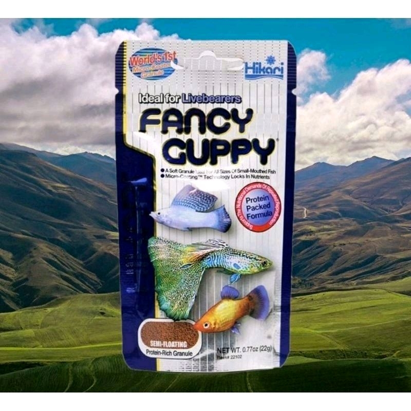 Hikari Fancy Guppy 22g.(อาหารสำหรับปลาหางนกยูง)