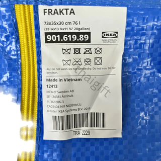 IKEA อิเกีย ถุงอิเกีย มีซิป กระเป๋าหิ้วใส่ของชอปปิ้ง