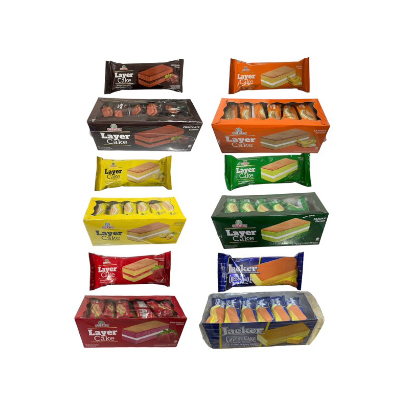 เค้ก Layer cake แพค24ชิ้น มี6รส
