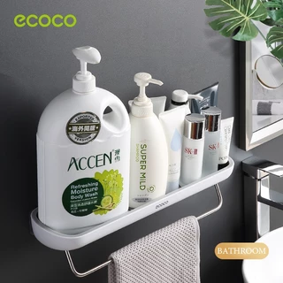 [พร้อมส่ง]Ecoco ชั้นวางของในห้องน้ำ ติดผนัง รับน้ำหนักเยอ 2 ชั้น 3 ชั้น ชุดค่าผสมฟรี พร้อมสติ๊กเกอร์ E1923