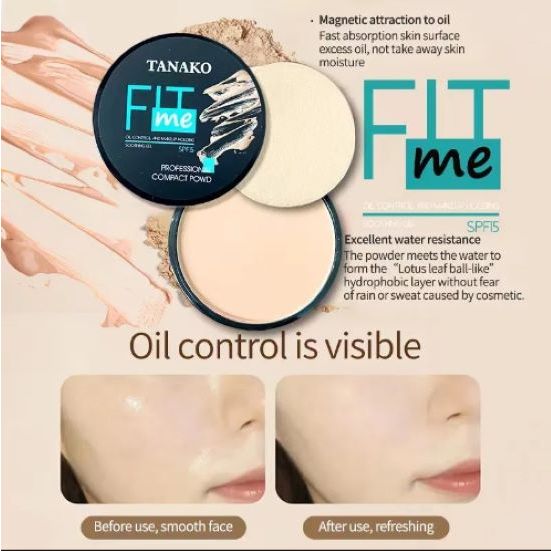 Tanako Fit me Powder แป้งพัฟ แป้งพัฟผสม​รองพื้น​   no.0487