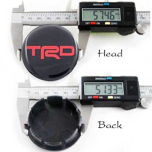 1ชิ้น / 4ชิ้น 51mm. / 57mm. โตโยต้า TRD TOYOTA ทีอาร์ดี ดุมล้อ ฝาครอบดุมล้อ ดุมล้อแต่ง ฝาครอบล้อ center cap Wheel Hubโปร