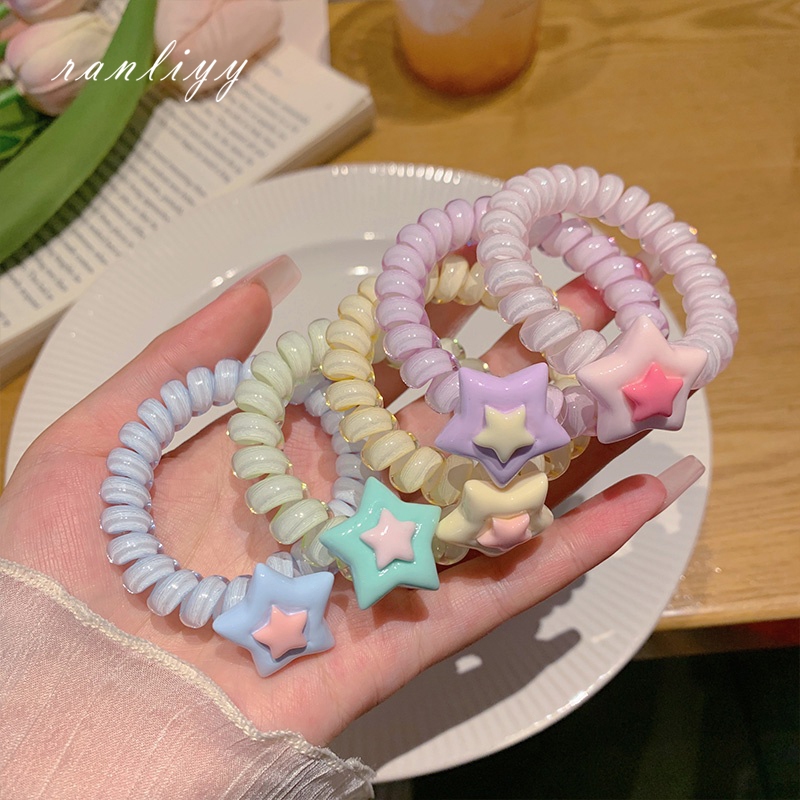 ส่งเร็ว🌼ยางรัดผมรูปดาวห้าแฉกน่ารักความยืดหยุ่นสูงY2Kเกาหลีหวานแฟชั่นหางม้านักเรียนเครื่องประดับผมเด็กผู้หญิง-Ranliyy