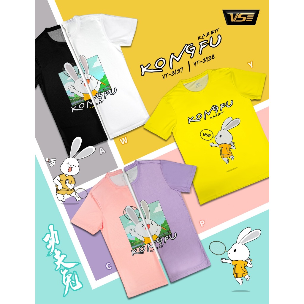 VENSON เสื้อกีฬาคอกลม Collection KONGFU RABBIT รุ่น VT-3137 และ VT-3138 เสื้อผ้านอกคุณภาพสูง