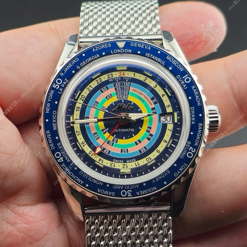 นาฬิกา Mido Oceanstar Decompression worldtimer special edition