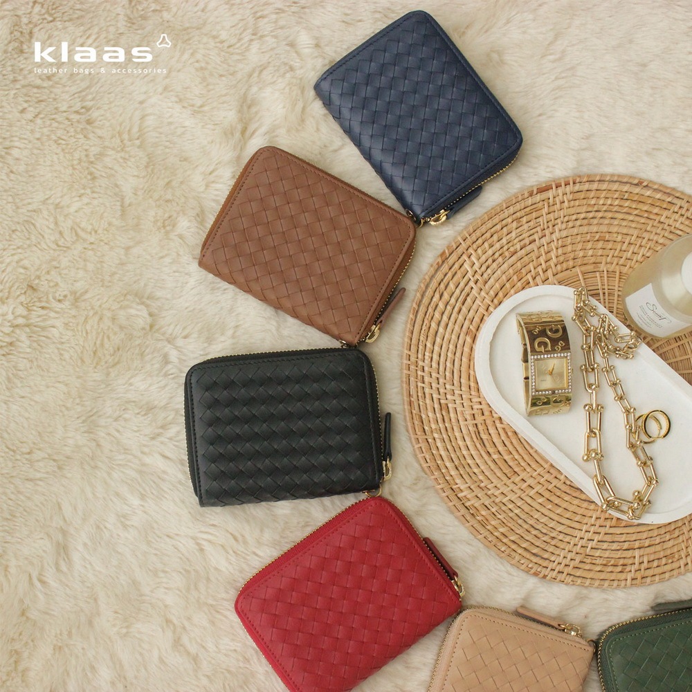 08-207 mini lady zippy wallet กระเป๋าสตางค์ผู้หญิง ไซส์ mini หนังแท้ ของ klaas แท้ ๆ ร้าน official store