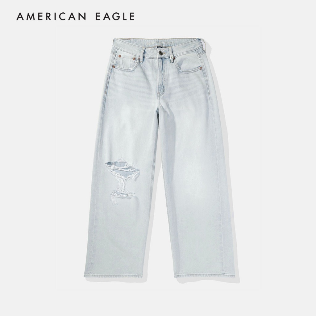 American Eagle Super High-Rise Wide Leg Crop Jean กางเกง ยีนส์ ผู้หญิง ไวด์เลก ครอป เอวสูง (WBG 043-4977-915) – โปรปัง