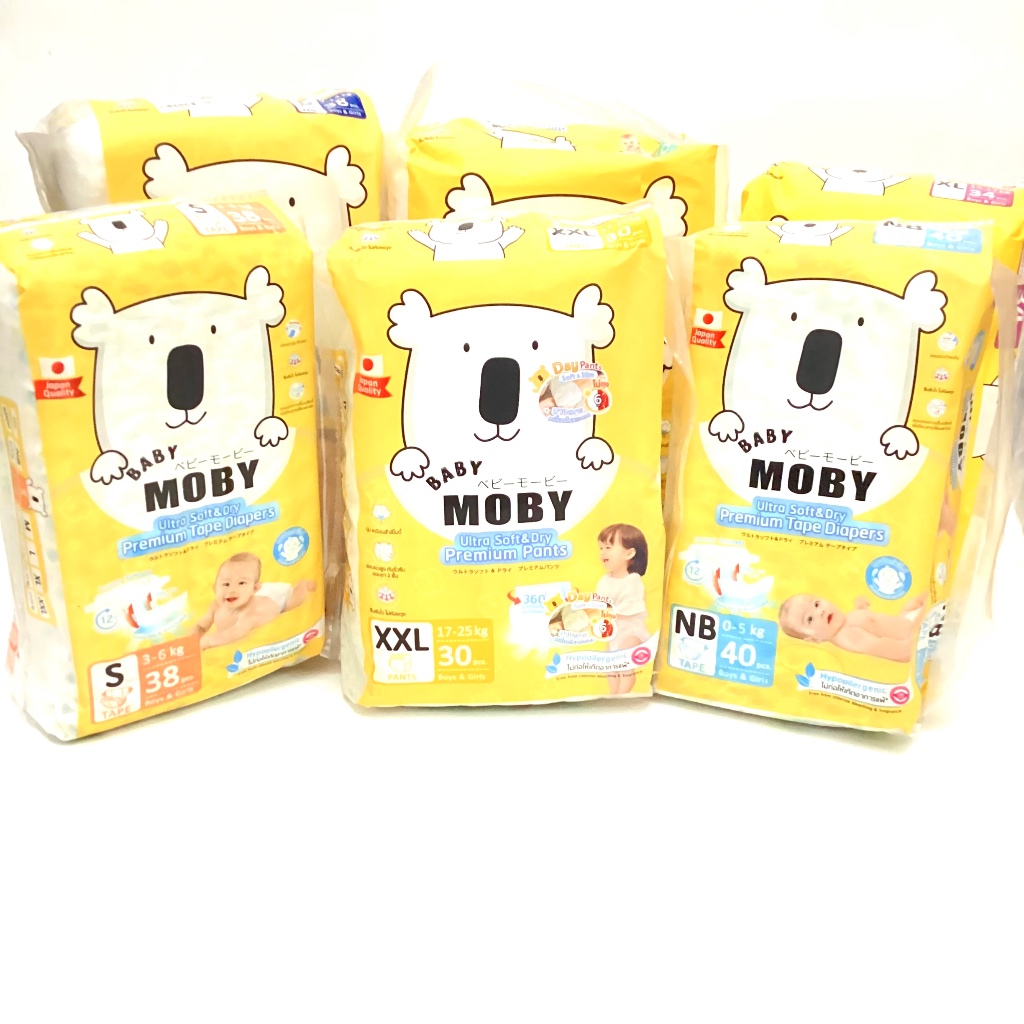 BABY MOBY ผ้าอ้อมสำเร็จรูปชนิดเทป/กางเกง ทุกไซส์