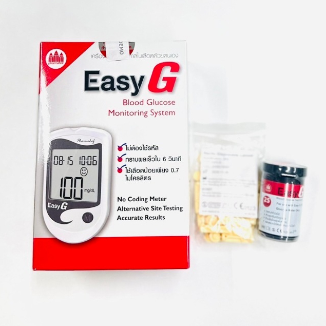 โปรโมชั่น ****Easy G อีซี่ จี เครื่องวัดระดับน้ำตาลในเลือดด้วยตนเอง(พร้อมแผ่นวัดระดับน้ำตาล&เข็มเจาะเลือด อย่างละ 25ชิ้น