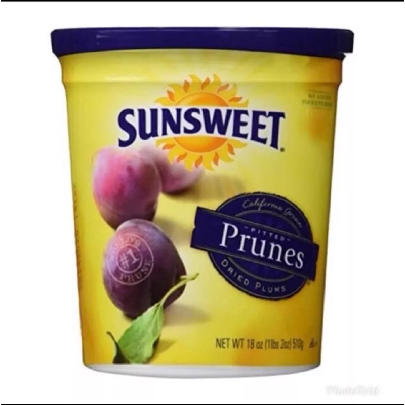 ลูกพรุนซันสวีท(SUNSWEET) ไม่มีเม็ด กระปุกเหลือง(หวานน้อย) ขนาด 454 กรัม