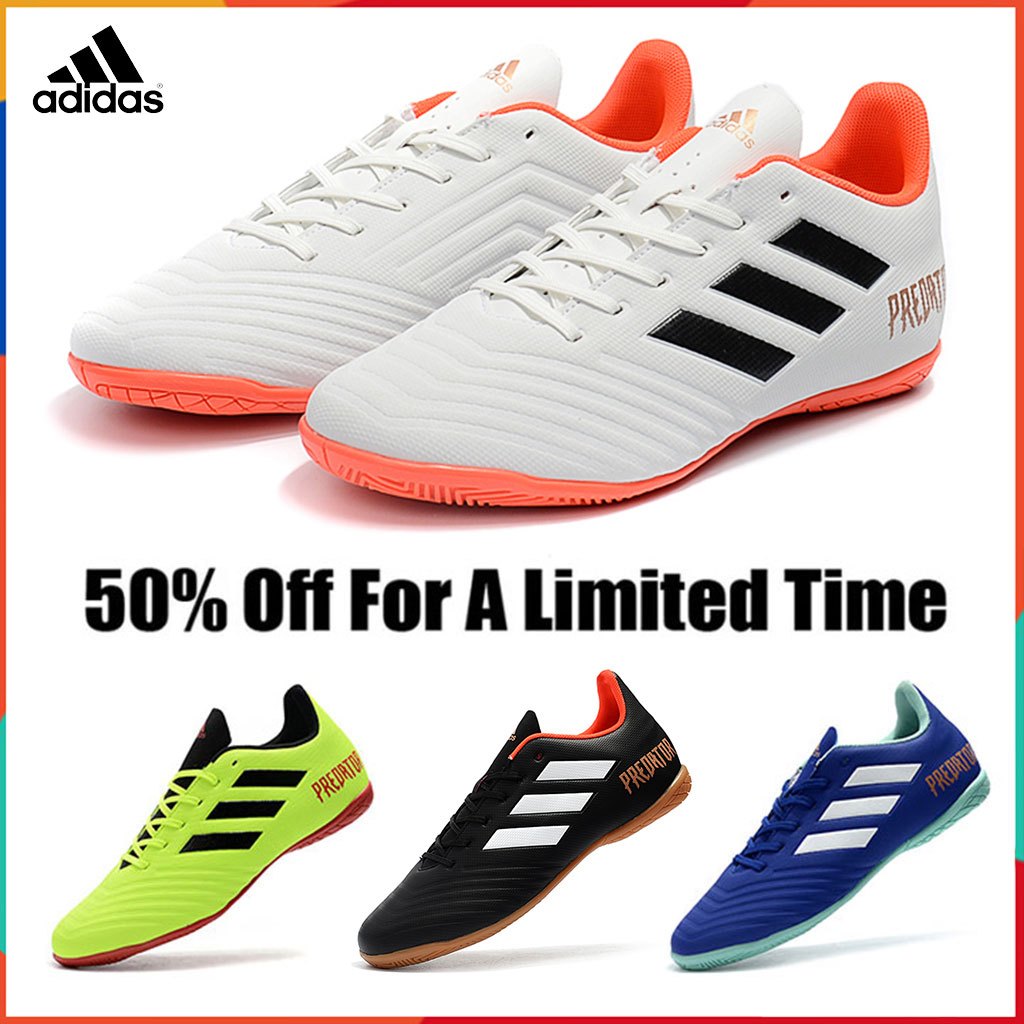Adidas 18.1TF รองเท้าฟุตบอลคุณภาพสูงรองเท้าฟุตซอลมืออาชีพสำหรับผู้ชาย รองเท้าผ้าใบกันลื่นและทนต่อการสึกหรอ