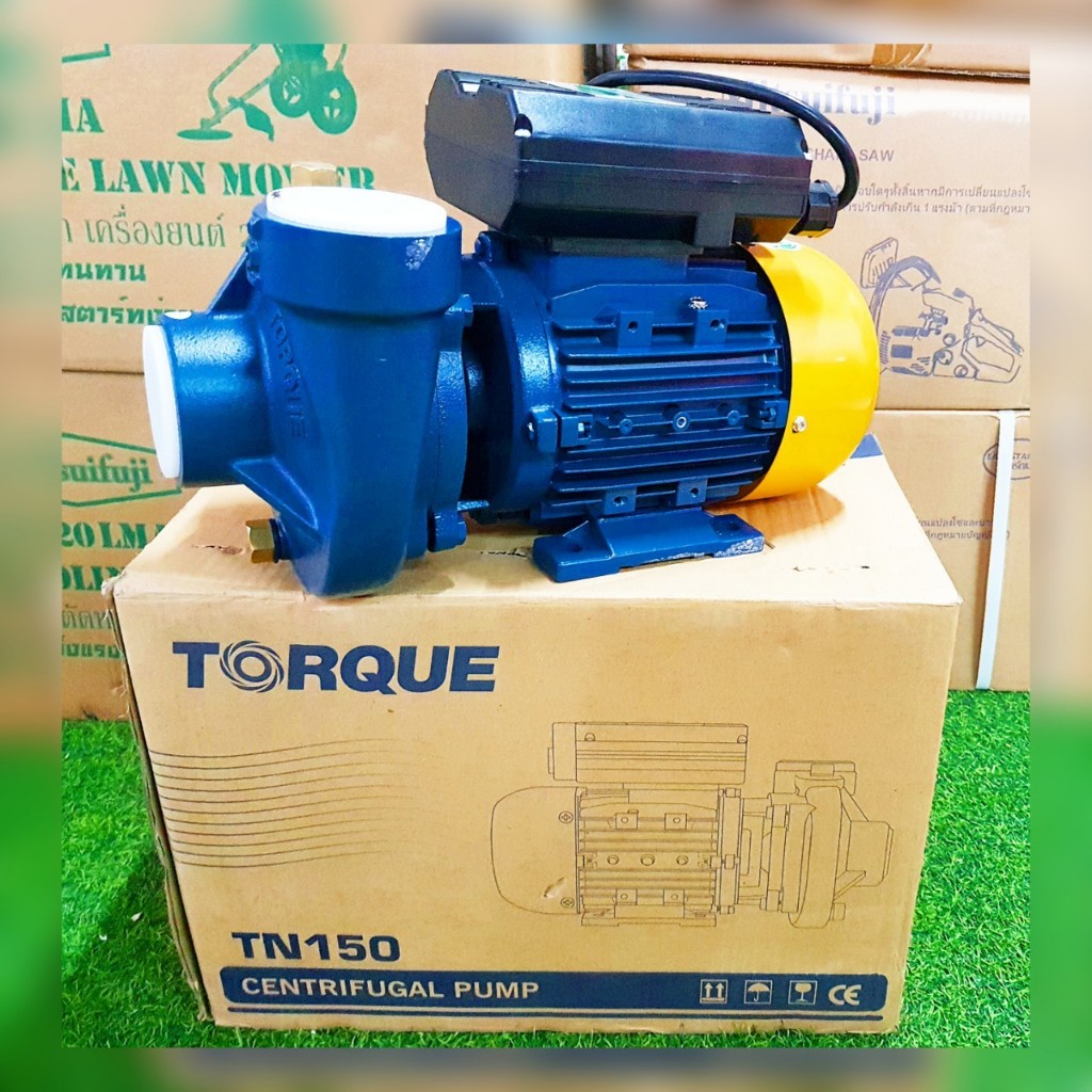 TORQUE ปั๊มน้ำ รุ่น TN150 1100 วัตต์ 2X2นิ้ว 1.5 แรง 220V HEADMAX 19เมตร ดูดลึกสุด 8เมตร ใบพัดทองเหล