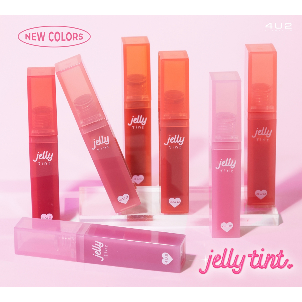 4U2 JELLY TINT สี #06 M&M ลิปทินท์ เนื้อเยลลี่ ปากนุ่มหนุบ เยลลี่ลิป เนื้อเนียนนุ่ม ให้ความละมุนนุ่ม เบาสบายปาก