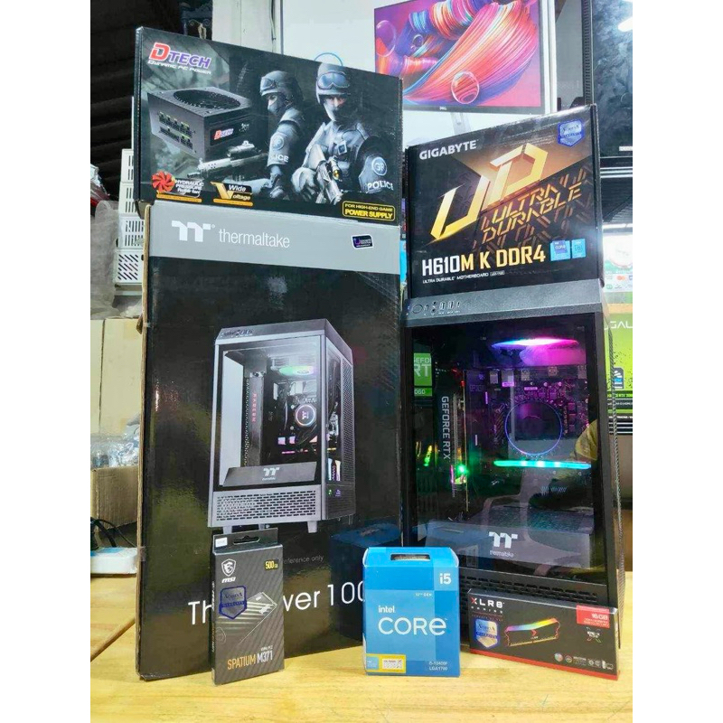 คอมประกอบ 9,990฿ คอม set I5 Gen 12 + RTX 1660Super 2060 3060 4060 12G Ram 16G