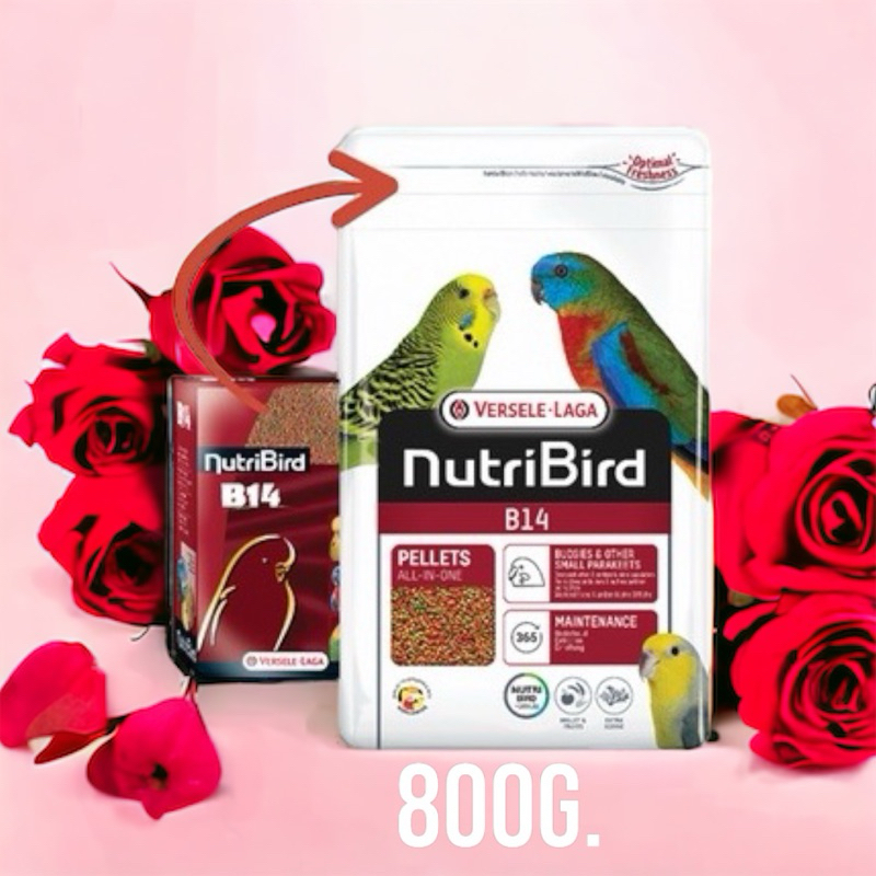 NutriBird B14 ถุงแพคเกจใหม่ 800g.