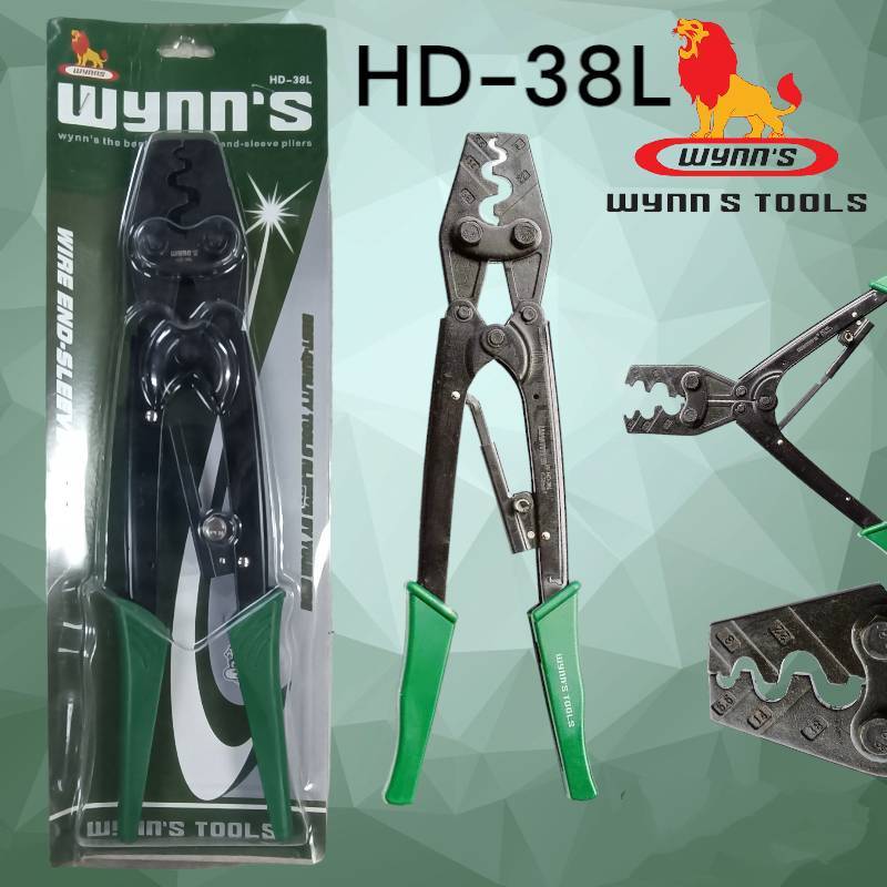 WYNN'S คีมย้ำหางปลา รุ่น HD-38L (5.5 / 8/14/22 / 38mm2)