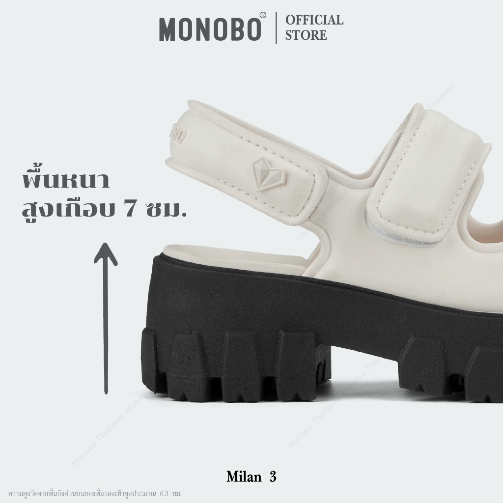 MONOBO รุ่น Milan 3 รองเท้ารัดข้อรองเท้าแฟชั่นส้นสูง ปรับแบบเข็มขัดใหม่ ของแท้100%