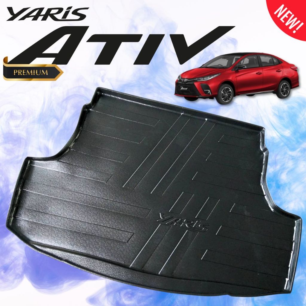 ถาดท้าย ถาดรองท้ายรถยนต์ โตโยต้า เอทีฟ รุ่น 4ประตู Toyota Yaris Ativ 2017 - 2021 ใส่ร่วมกันได้