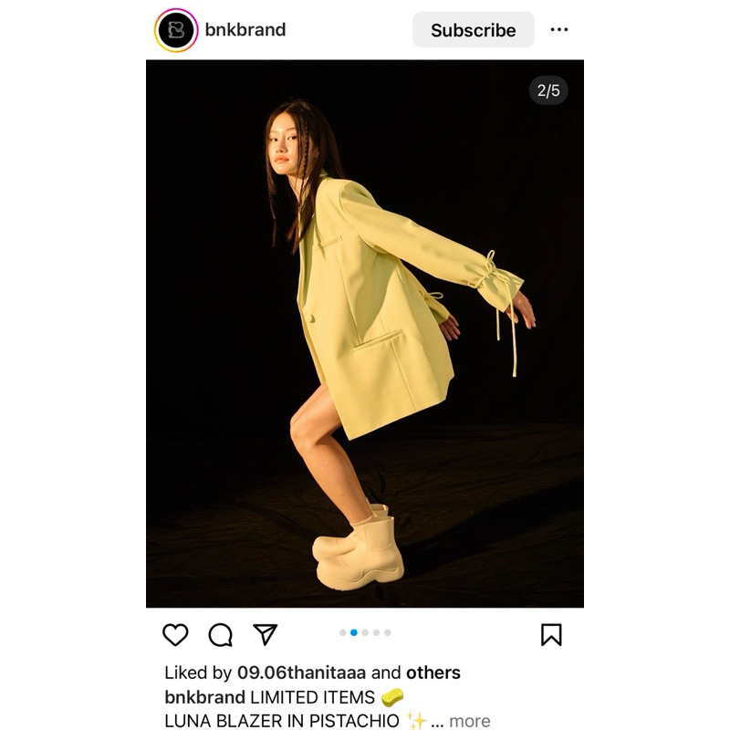 BNKBRAND - *New* Luna Blazer (Pitachio) size S