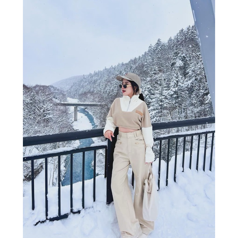 BONNE BROWN WHITE SWEATER AND PANTS