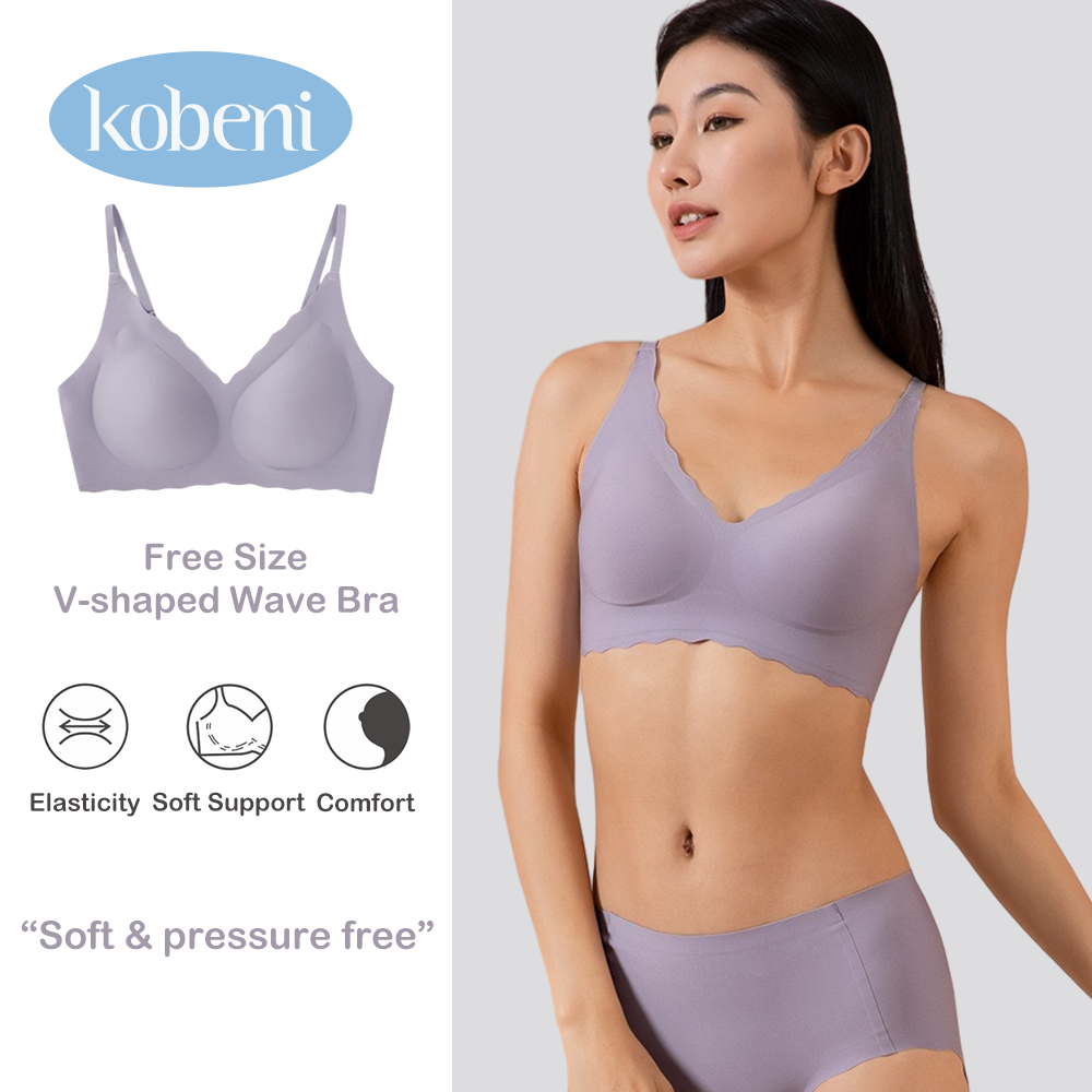 KOBENI เสื้อใน Bra Cloud Wavy เสื้อชั้นใน ผ้าสแปนเด็กซ์ นำเข้าจากเกาหลี ระบายอากาศ และอ่อนโยนต่อผิวด