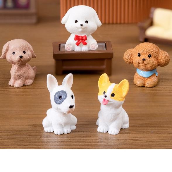 น้องหมาตัวเล็ก V.4(ราคา/1ชิ้น)  ตุ๊กตาแต่งสวน จัดสวนถาด ไม้ดัด โมเดล ตกแต่งบ้าน ของสะสม พร็อพถ่ายรูป