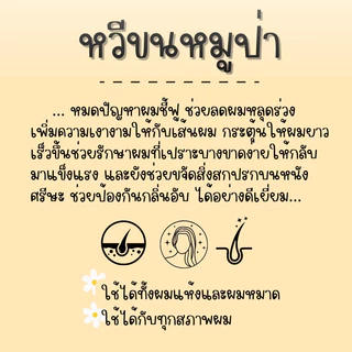BAANHARDWAREหวีขนหมูป่าาแท้ หวีผม หวีนวดศรีษะ ลดผมร่วง ผมเงางาม นวดดูแลรากผมเส้นผมหนังศรีษะ ER-U030