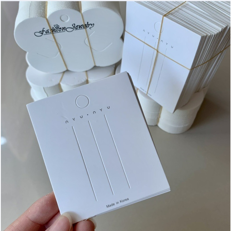 Karami แป้น กิ๊ฟ แผง ติด กิ๊ป ก้อนเมฆ สีขาว มีลาย สแควร์（100 ใบ）