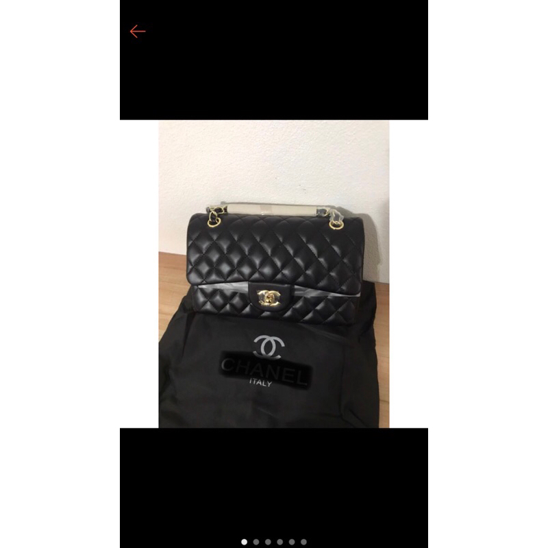 กระเป๋า Chanel classic อะไหล่ทองงานไฮเอนหนังแท้
