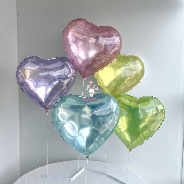 [มีส่งด่วน] ลูกโป่งฟอยด์ รูปหัวใจ 18 นิ้ว สีหวานลูกแก้ว สำหรับตกแต่งงานปาร์ตี้วันเกิด ส่งจากไทย