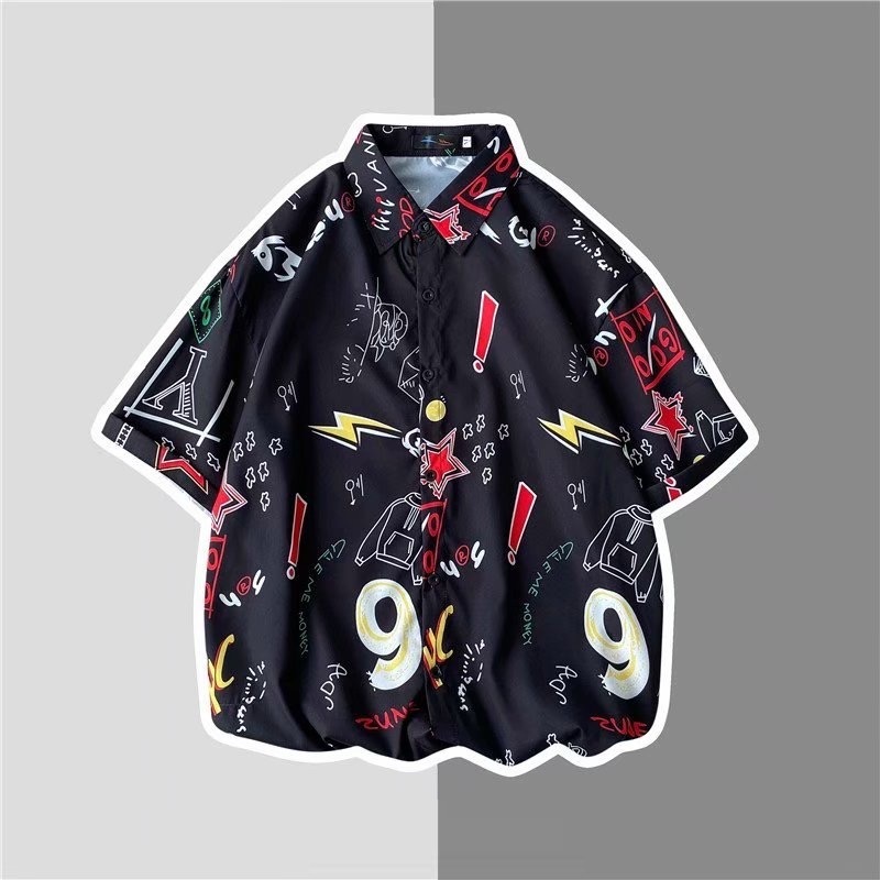 aililai1688 เสื้อเชิ้ตทรงหลวมฤดูร้อน วินเทจแขนสั้นสบายตัวมาก พิมพิ์ลายดอกไม้ สำหรับผู้ชายแขนสั้น ราคา ถูกที่สุด ดีลบีเคเค แกลเลอรีภาพที่ 4