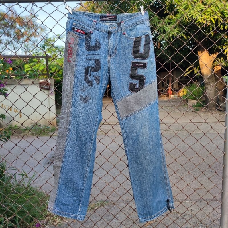 กางเกงยีนส์ Fubu The Collection Patchwork Jeans