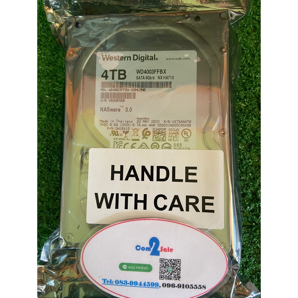 ฮาร์ดดิสก์ WD 4TB NAS SATA3(6Gb/s) 7200RPM 256MB Red Harddisk