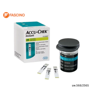 Accu-Chek Instant แอคคิว-เช็ค อินสแตนท์ แถบตรวจระดับน้ำตาลในเลือด สำหรับเครื่อง Instant 25 แผ่น