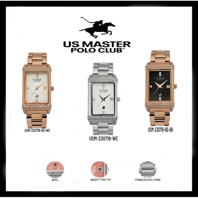 US Master Polo Club นาฬิกาผู้หญิง   สายสเตนเลส รุ่น USM-230719
