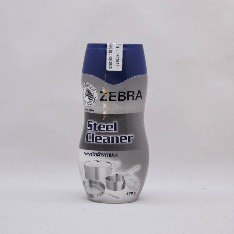 ZEBRA ผงขัดล้างภาชนะสเเตนเลส ตราหัวม้าลาย ขนาด 270 กรัม ผงขัดหม้อสเเตนเลส