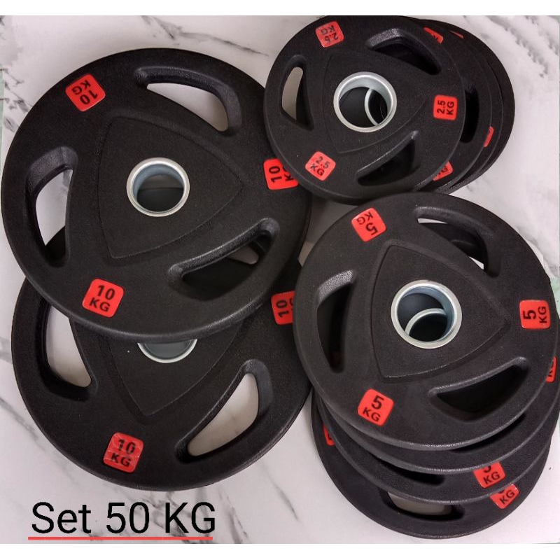 Set 50kg-155kg แผ่นน้ำหนัก แผ่นดัมเบล บาร์เบล รู 2นึ้ว