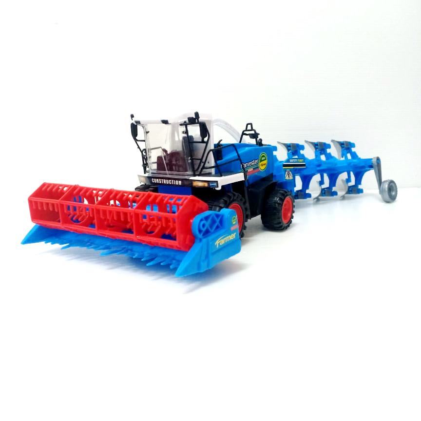 รถเกี่ยวข้าว ของเล่น รถเกี่ยว FARM TRACTOR มีหางไถ รถของเล่น ตรงปก พร้อมส่ง จากไทย 0488