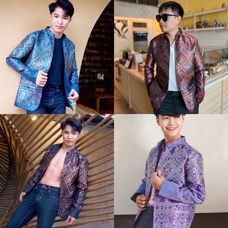 เสื้อคลุมผ้าทอลายแพรวา(ชาย)