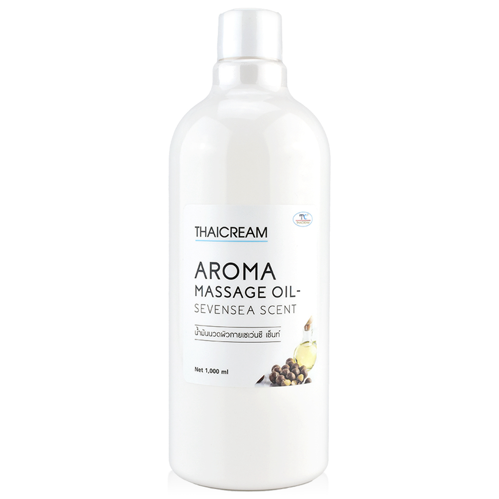 ไทยครีม น้ำมันนวดตัว 1 ลิตร สปา อโรม่า กลิ่นหอม เซเว่นซี ออยนวด thaicream aroma massage oil sevens