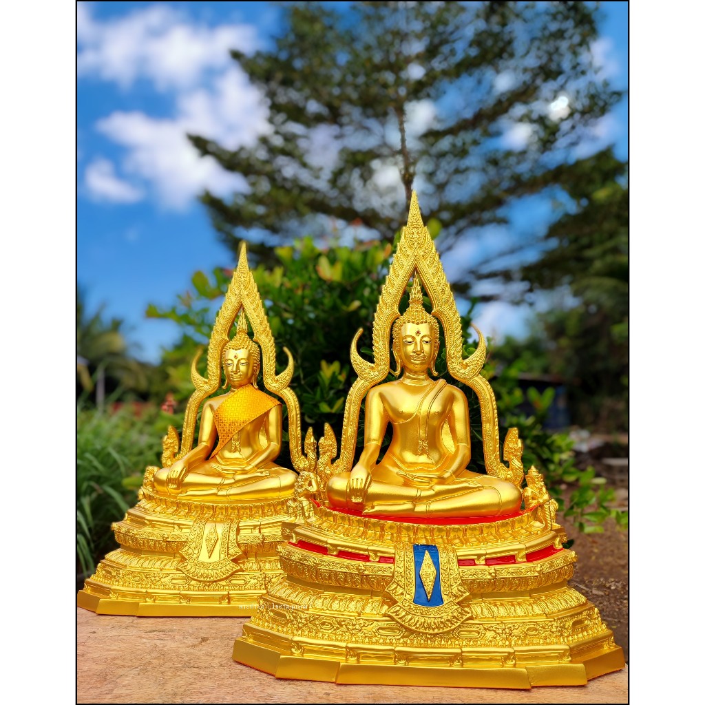 พระพุทธชินราชสีน้ำทอง ขนาด 9 นิ้ว แถมสะไบห่มพระประธาน ทำพิธีปลุกเสกเรียบร้อย ผสมแร่เหล็กน้ำพี้