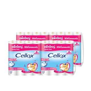 [ยกลัง]เซลล็อกซ์ 2 ชั้น ยาว 1.5 เท่า 32 ม้วน [ยกลัง]Cellox 2 ply 1.5X-32'R ทิชชู๋ม้วน Toilet Tissue