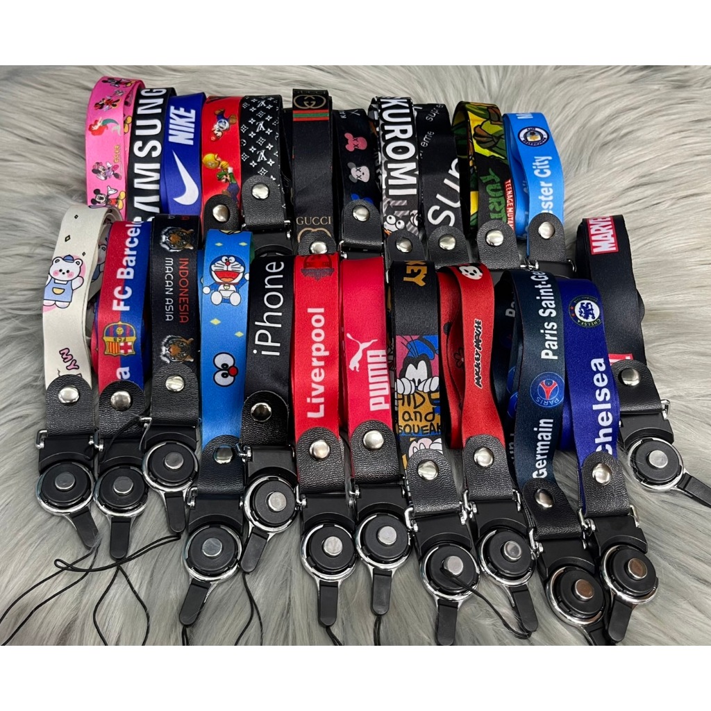 (สินค้าพร้อมส่งจากไทย) เชือกคล้องคอ คล้องบัตร คล้องโทรศัพท์ กันหล่น ถอดง่าย