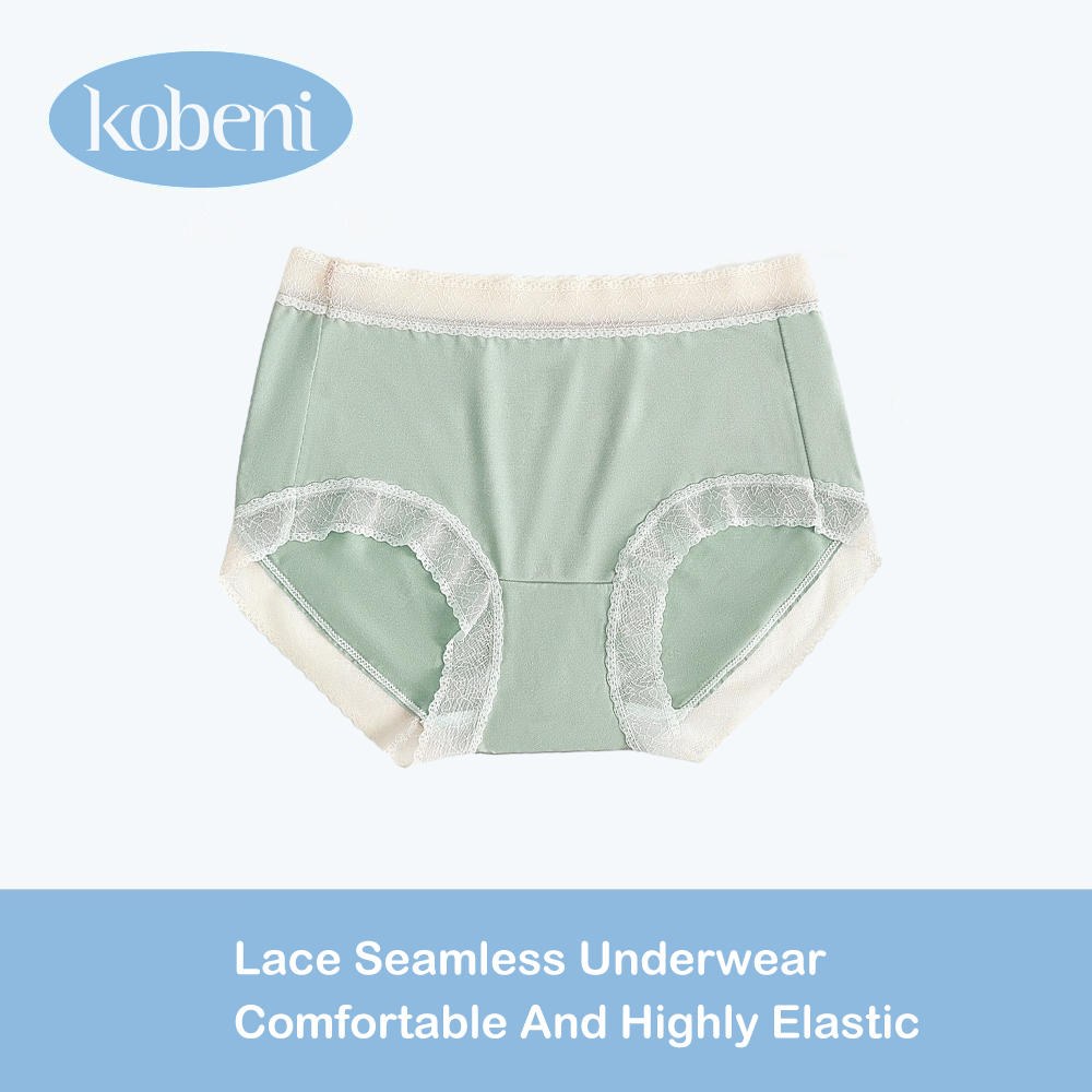⭐KOBENI⭐กางเกงในลูกไม้เอวกลาง สัมผัสบาง•นุ่ม•เบา•สบาย ใส่สุดสบาย Free Size สะโพก 26-44 นิ้ว