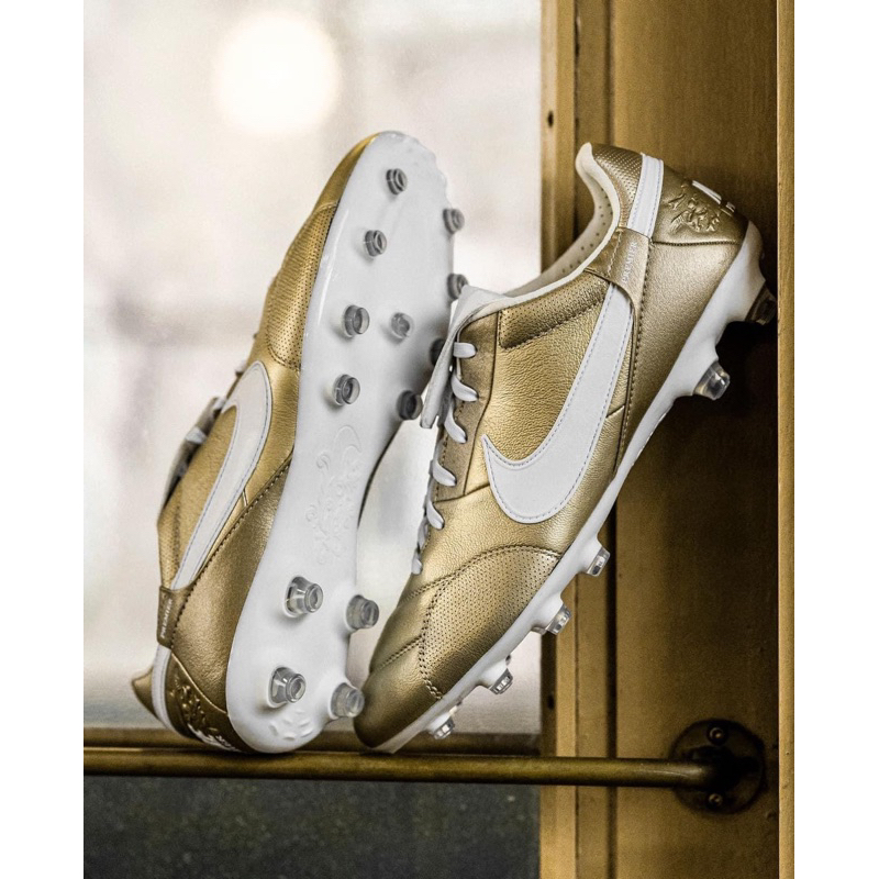 รองเท้าสตั๊ด Nike Premier 3 สีทองคลาสสิค มีลิ้น ตัดได้ ของแท้ล้าน%